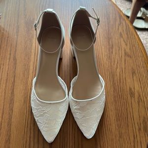 Kate Whitecomb Ivory Lace Heels